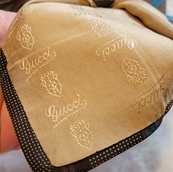 Authentic Vintage Gucci Necktie 100% Silk Tie Brown Rare Luxury Read Desc - Picture 9 of 15